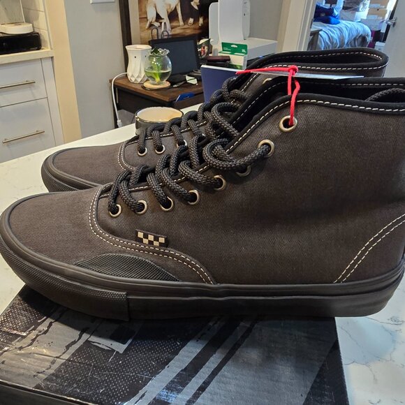 Vans Skate Authentic High VCU Men's Size 10 Ashalt Black VN000D901O7 NEW - Picture 2 of 10